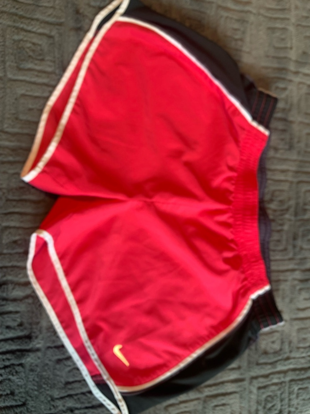 Nike Red and Black Women's Running Shorts